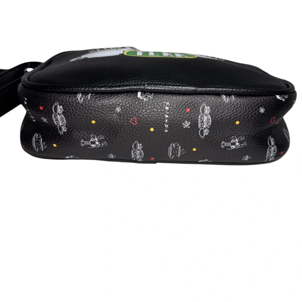 Friends Central Perk Logo Crossbody Black Bag Zip Top Closure by Daniele Nicole - Picture 10 of 16